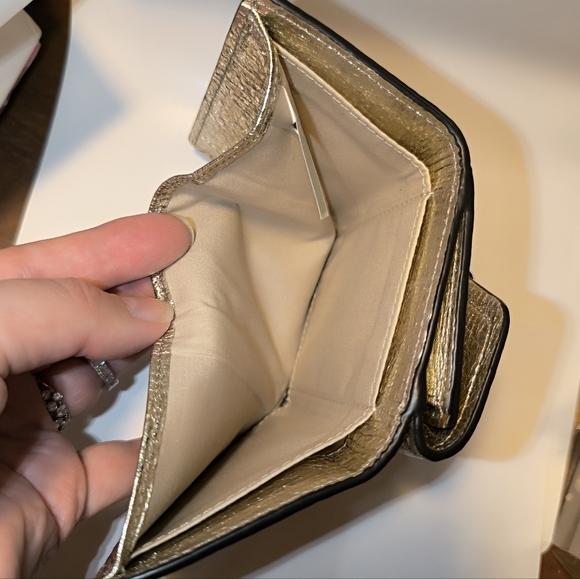 Chloe Mini Metallic Trifold Aby Wallet - Picture 15 of 16